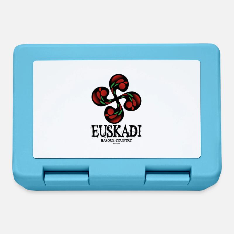 croix basque - Boîte à goûter - bleu saphir