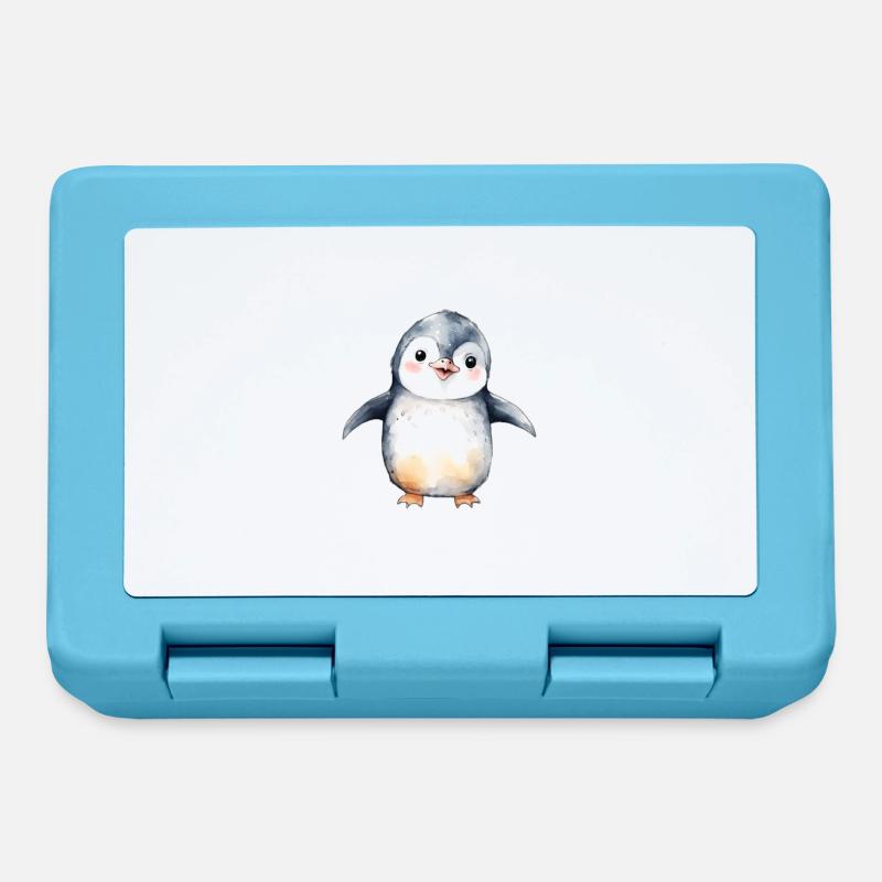 Pingouin - Boîte à goûter - bleu saphir