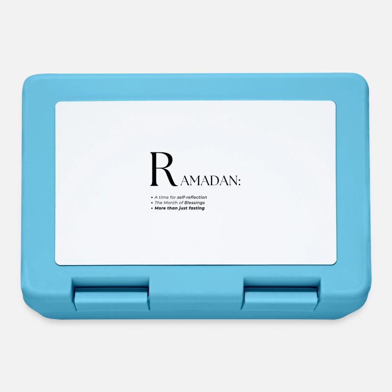 Design des Ramadan-Wörterbuch-Textstils - Brotdose - Saphirblau