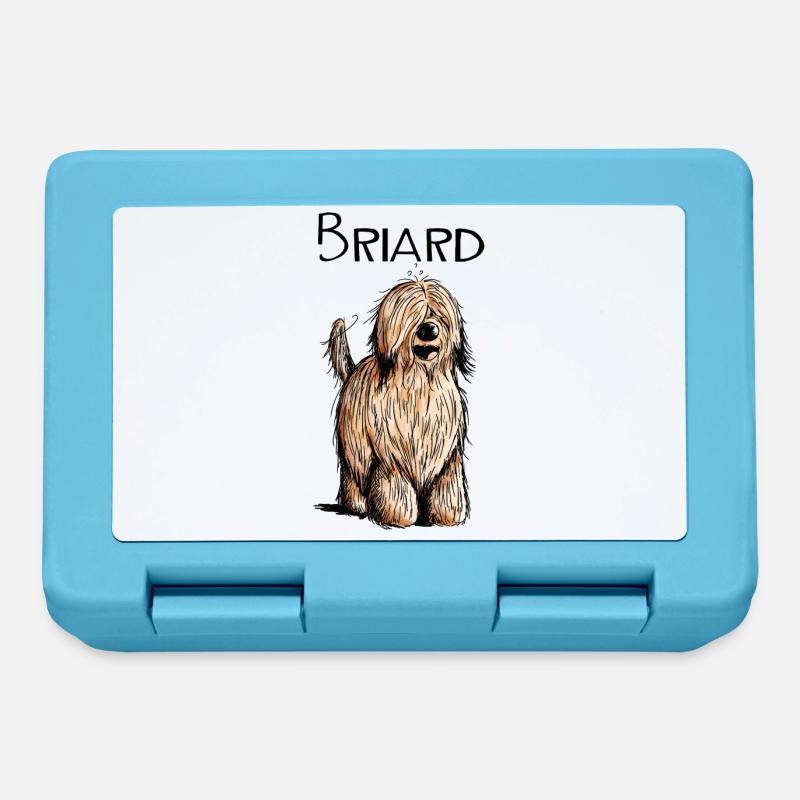 Lustiger Briard - Hund - Beger de Brie - Geschenk - Brotdose - Saphirblau