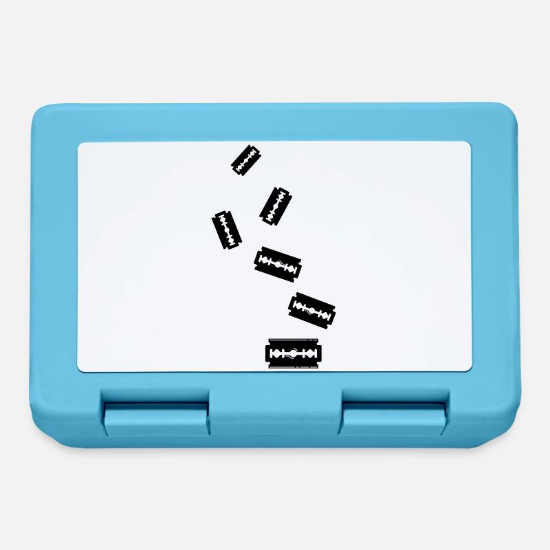Rasierklinge Icon Symbol - Brotdose - Saphirblau