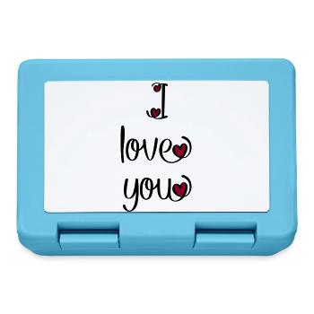 I love you - Brotdose - Saphirblau - Vorne