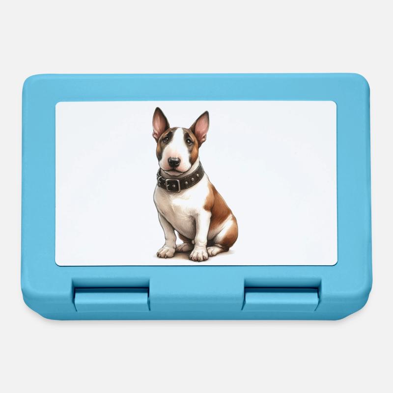 Pitbull Terrier Illustration - Brotdose - Saphirblau