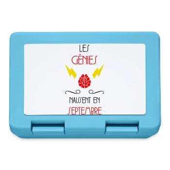Les Génies Naissent en Septembre Humour - Boîte à goûter - bleu saphir - Devant