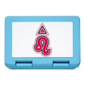 Zodiac Tribal Leo and Fire - Lunchbox - sapphire blue - Front