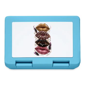 Glamour Lippenkollage Leopardenglanz - Brotdose - Saphirblau - Vorne
