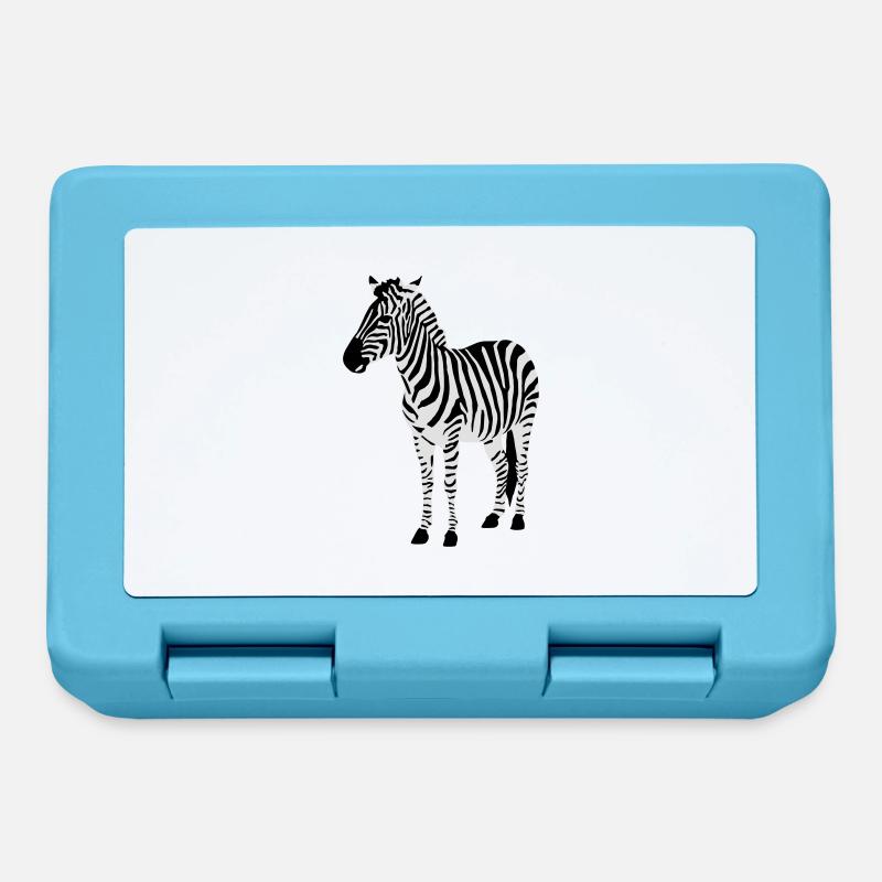 Zebra - Brotdose - Saphirblau