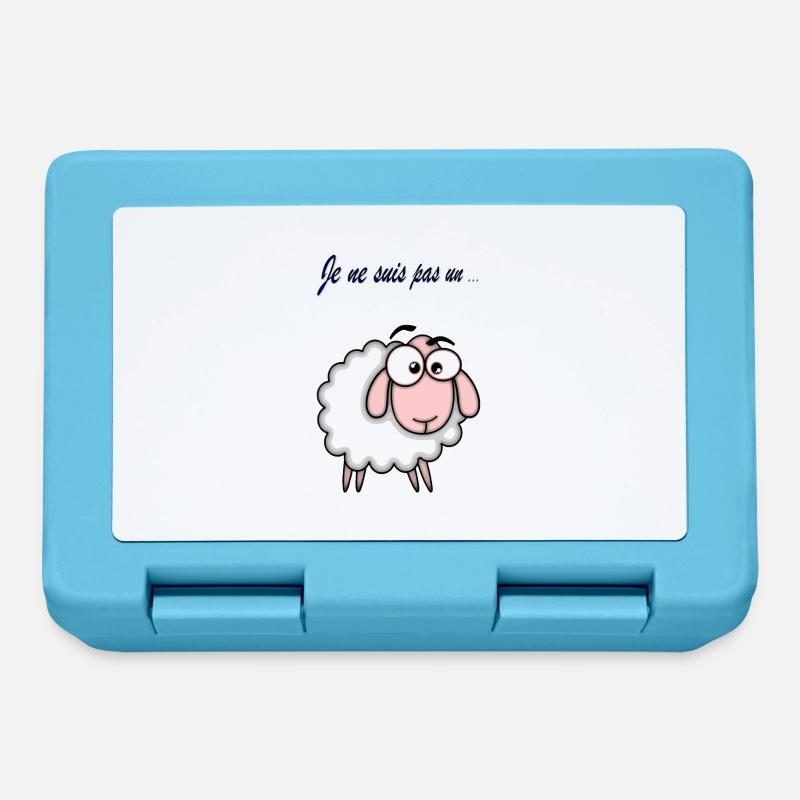 Je ne suis pas un mouton - Boîte à goûter - bleu saphir