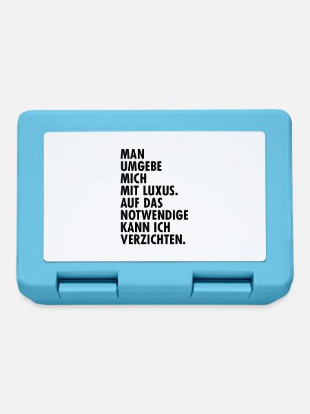 Luxus Zitat Oscar Wilde Prinzessin Reichtum Geld - Brotdose - Saphirblau