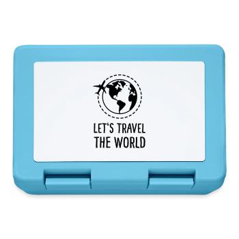 Let's travel the world - Lunchbox - sapphire blue - Front