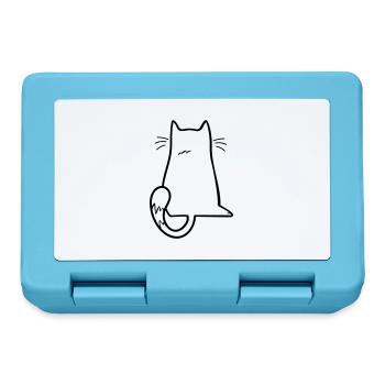 Katze Nein Katzenliebhaber Nö Geschenk Cat NO - Brotdose - Saphirblau - Vorne