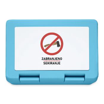 Zabranjeno sekiranje Jugoslawien Jugo Tito SFRJ - Brotdose - Saphirblau - Vorne