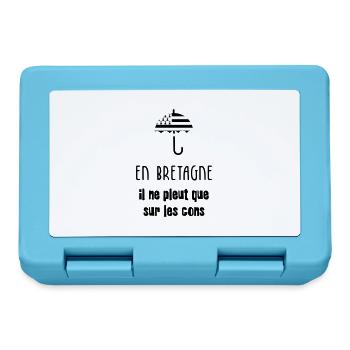 En Bretagne, il ne peut que sur les cons ! - Boîte à goûter - bleu saphir - Devant