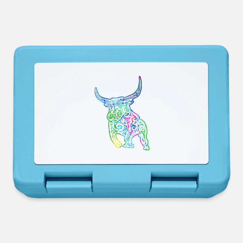 Stier - Sternzeichen Stier - Ich bin Stier - Bulle - Brotdose - Saphirblau