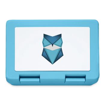 Blaue Eule Origami Kunst - Brotdose - Saphirblau - Vorne