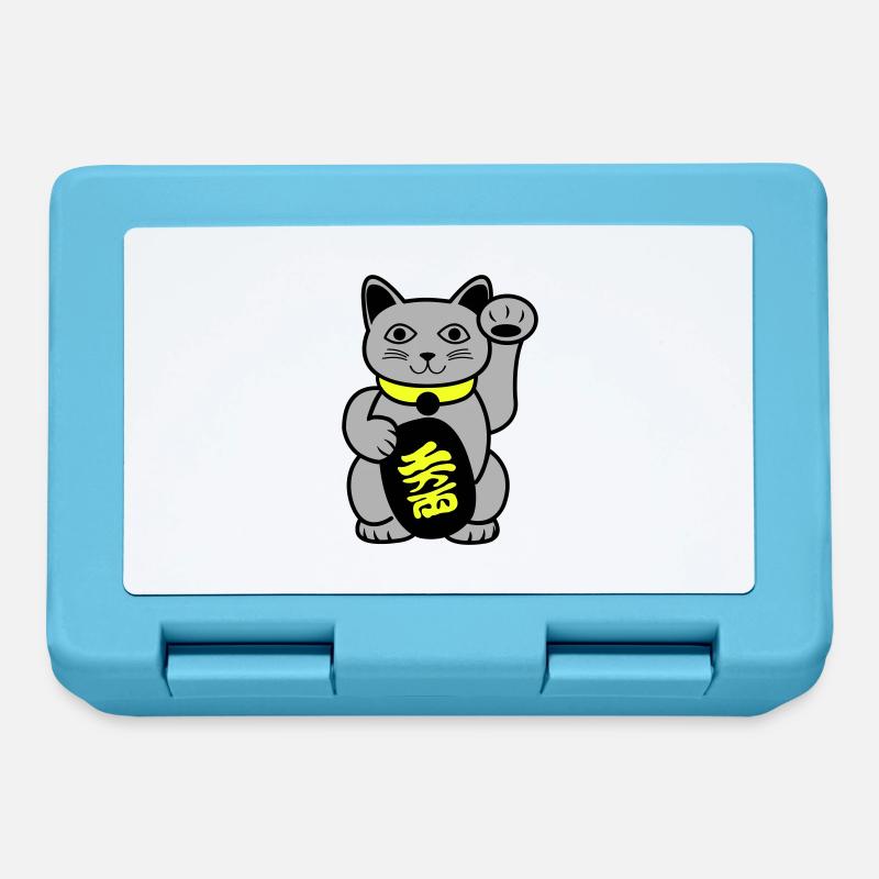 Maneki Winkekatze - Brotdose - Saphirblau