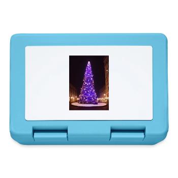 Sapin de Noël violet - Boîte à goûter - bleu saphir - Devant