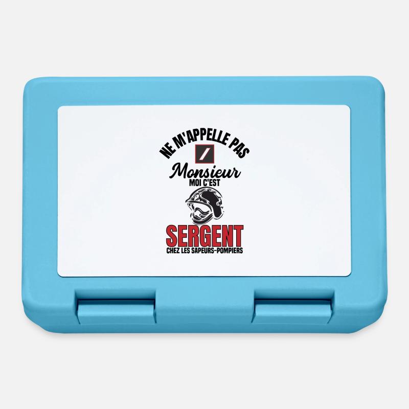 Sergent sapeur pompier - Boîte à goûter - bleu saphir