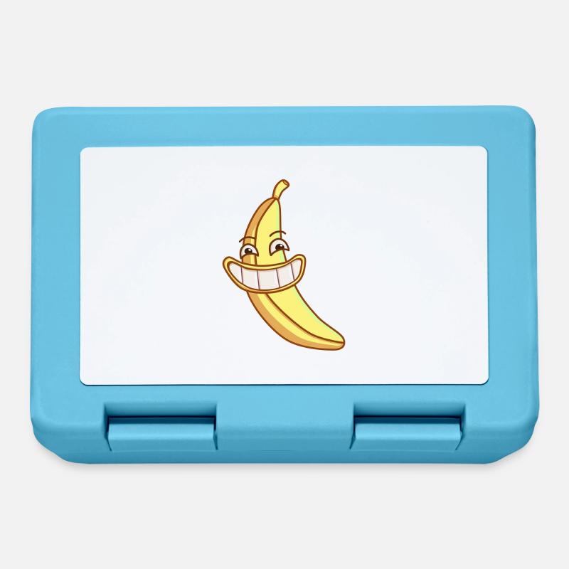 Drôle de banane - Boîte à goûter - bleu saphir