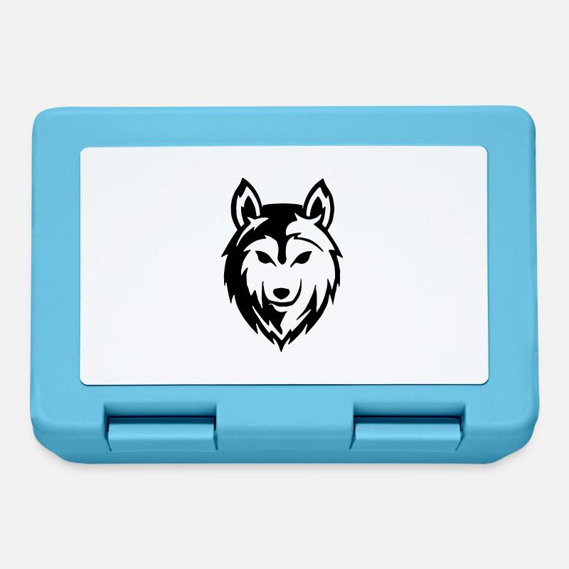 Der Wolf - Brotdose - Saphirblau
