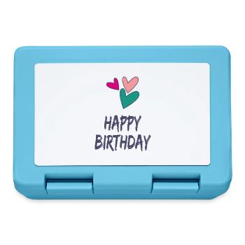 ALLES GUTE ZUM GEBURTSTAG. ALLES GUTE ZUM GEBURTSTAG. JAHRESTAG. - Brotdose - Saphirblau - Vorne