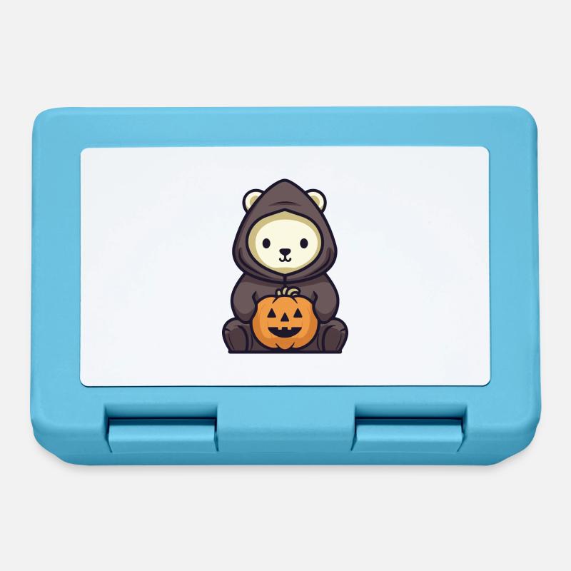 Halloween Eisbär - Brotdose - Saphirblau