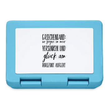 Lustiger Griechischer Spruch Griechenland Geschenk - Brotdose - Saphirblau - Vorne