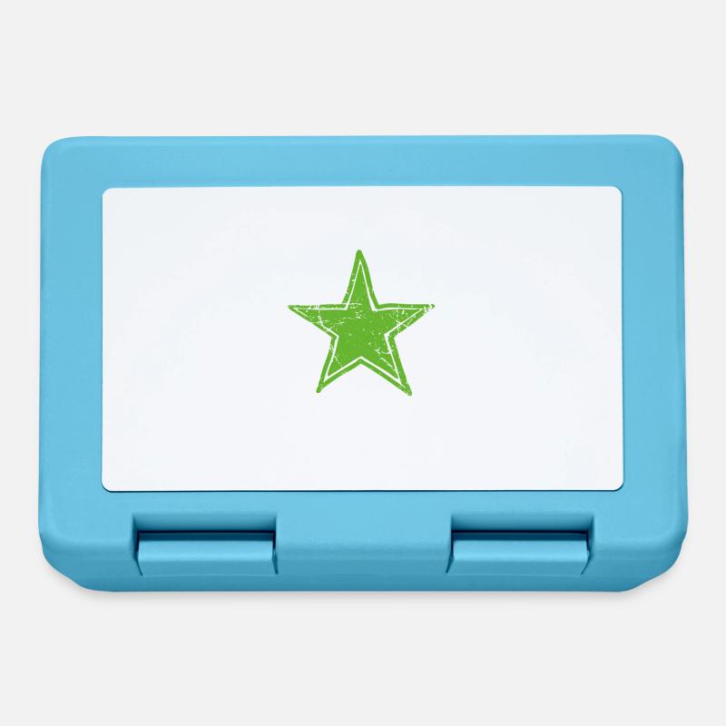 Star Drawn Path CMYK Green - Lunchbox - sapphire blue