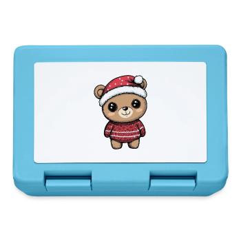 Bear Christmas Comic - Lunchbox - sapphire blue - Front