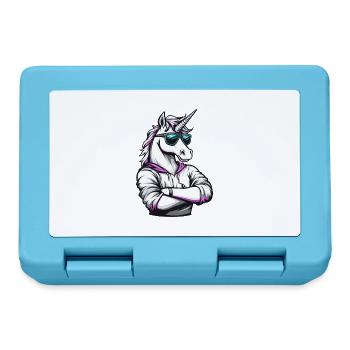 Bande dessinée Licorne - Boîte à goûter - bleu saphir - Devant