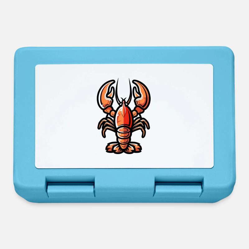 Lobster Crab Comic - Lunchbox - sapphire blue