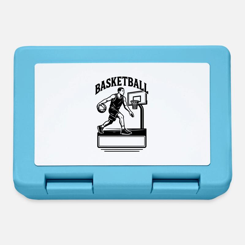 Basketteur - Nom prénom - Boîte à goûter - bleu saphir