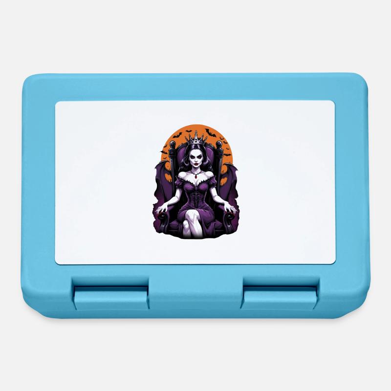 Vampire Queen Queen Tron Halloween Gift - Lunchbox - sapphire blue