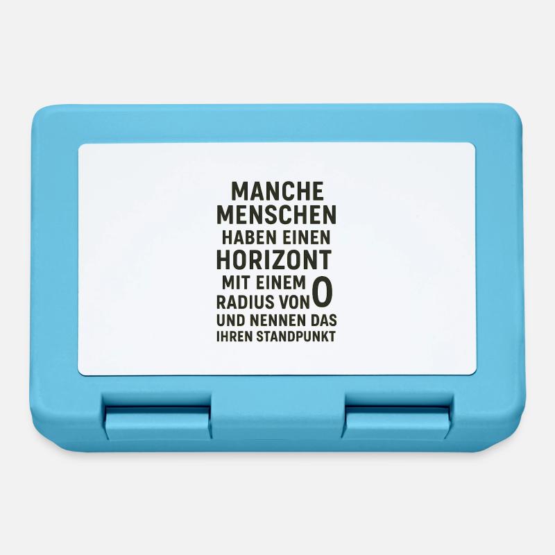 Nullradius-Horizont Standpunkt Spruch - Brotdose - Saphirblau