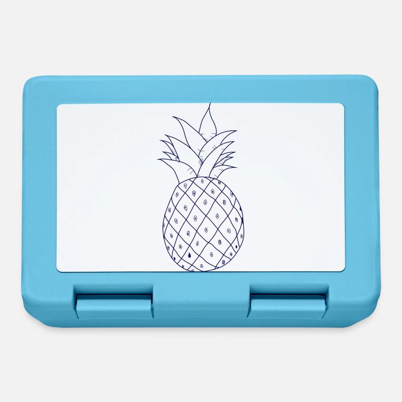 Ananas - Boîte à goûter - bleu saphir