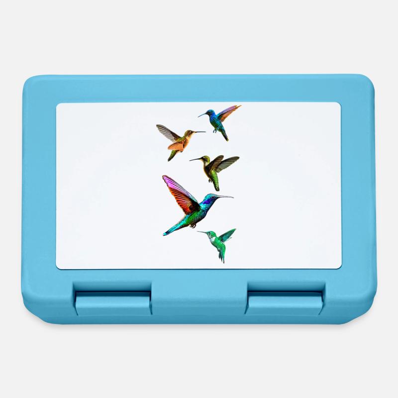Colibris - Boîte à goûter - bleu saphir