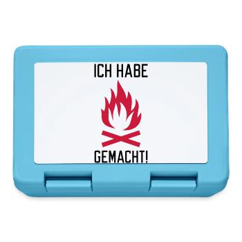 Ich habe Feuer gemacht | Lagerfeuer | Grill - Lunchbox - sapphire blue - Front