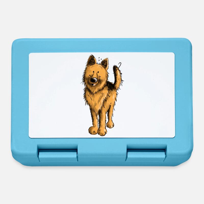 Lustiger Deutscher Schäferhund DSH Hund Comic - Brotdose - Saphirblau