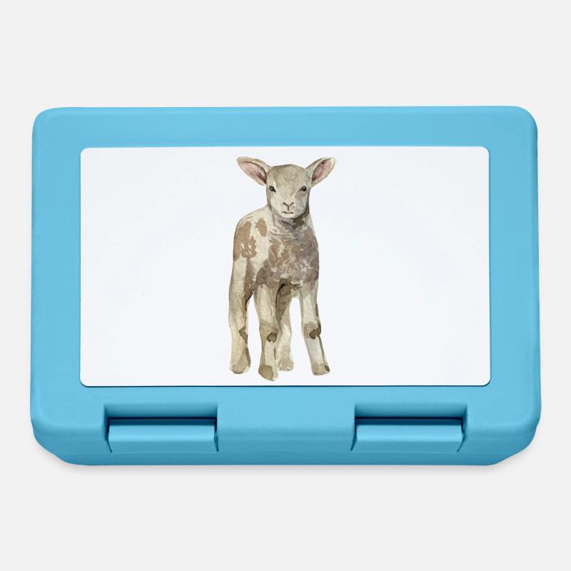 Mouton bébé - Boîte à goûter - bleu saphir