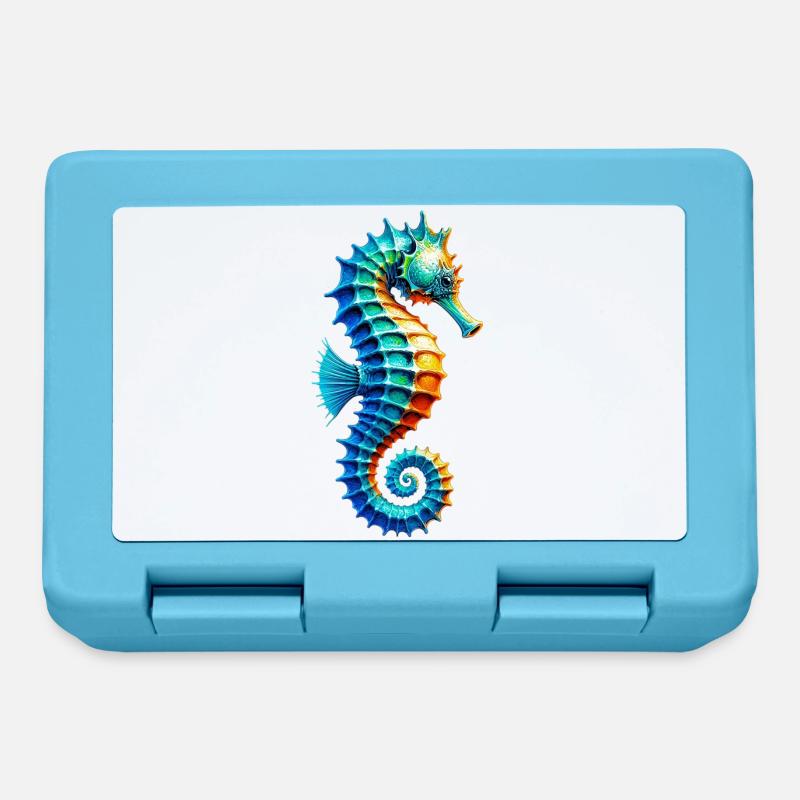 Hippocampe - Boîte à goûter - bleu saphir