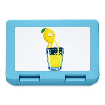 Zitronenheld Spritziges Glasbild - Brotdose - Saphirblau - Vorne