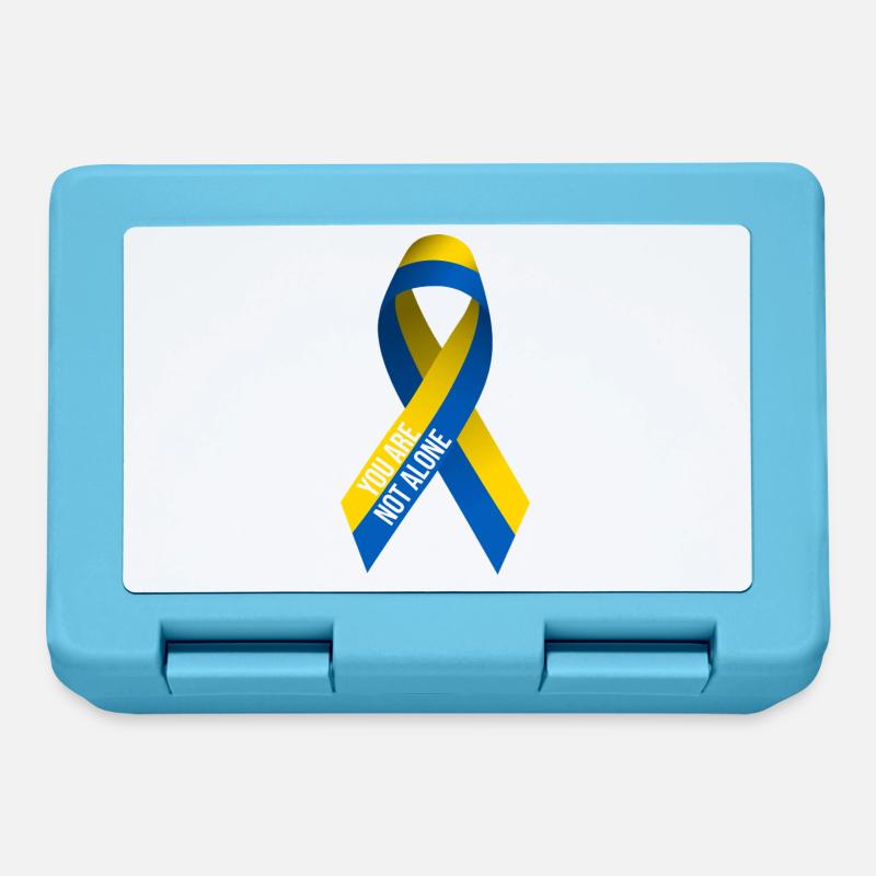 Soutenez le projet de paix en Ukraine - pas seul - Boîte à goûter - bleu saphir