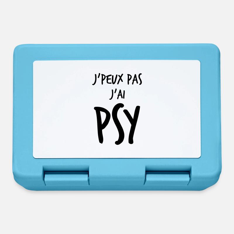 j'peux pas j'ai psy - Boîte à goûter - bleu saphir