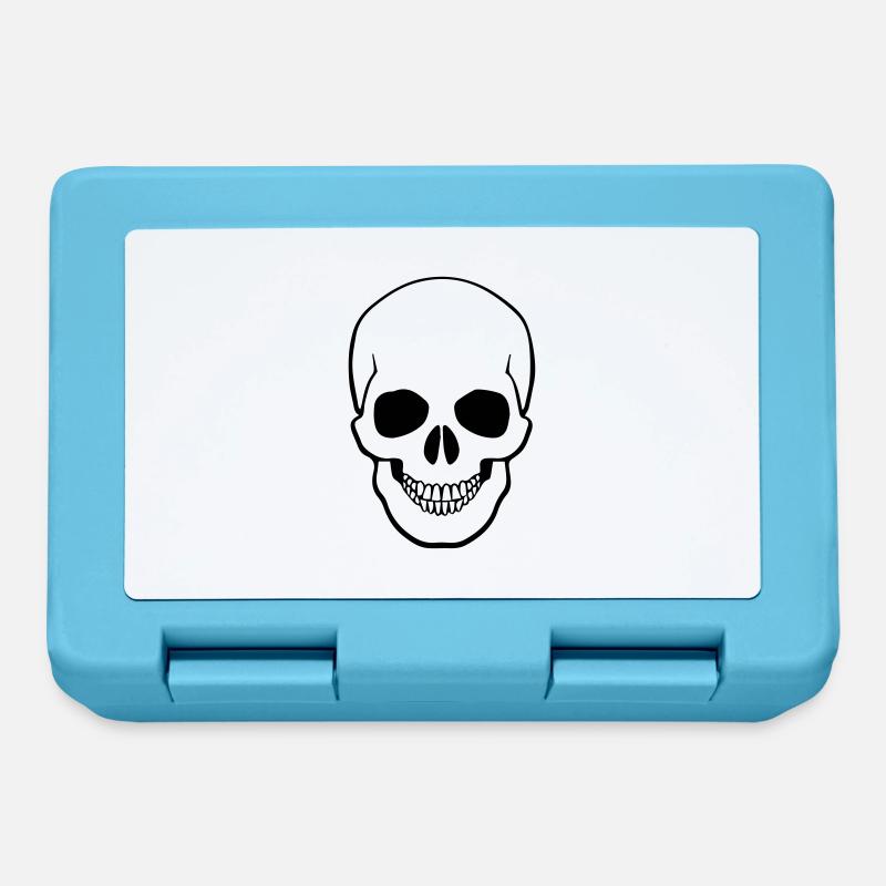 skull - Boîte à goûter - bleu saphir