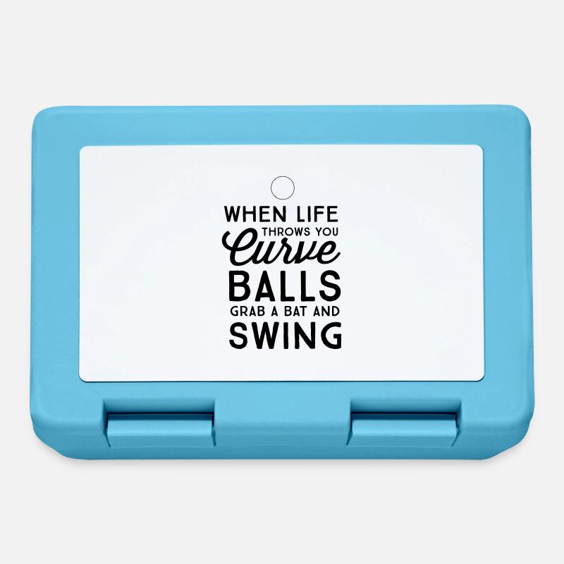 When Life Throws You Curve Balls - Lunchbox - sapphire blue