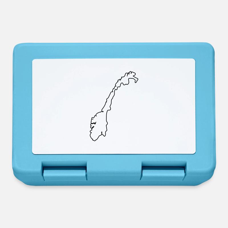 norway map silhouette - Brotdose - Saphirblau