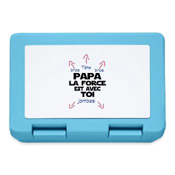 papa la force est avec toi - Boîte à goûter - bleu saphir - Devant