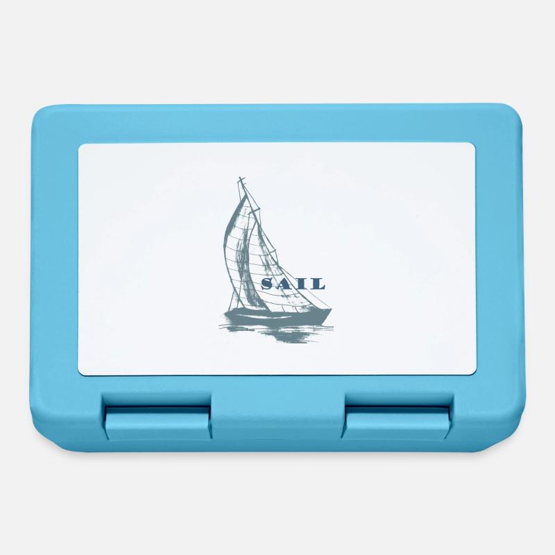 Segelboot,Meer,Geschenk,maritim,cool,trend, - Brotdose - Saphirblau