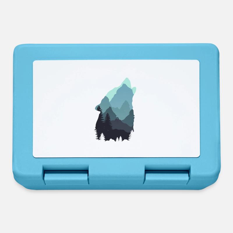 Wolf - Lunchbox - sapphire blue