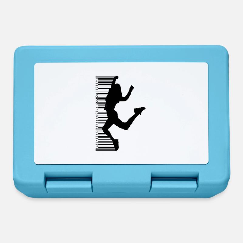 Tänzerin im QR-Code Style (2) - Brotdose - Saphirblau